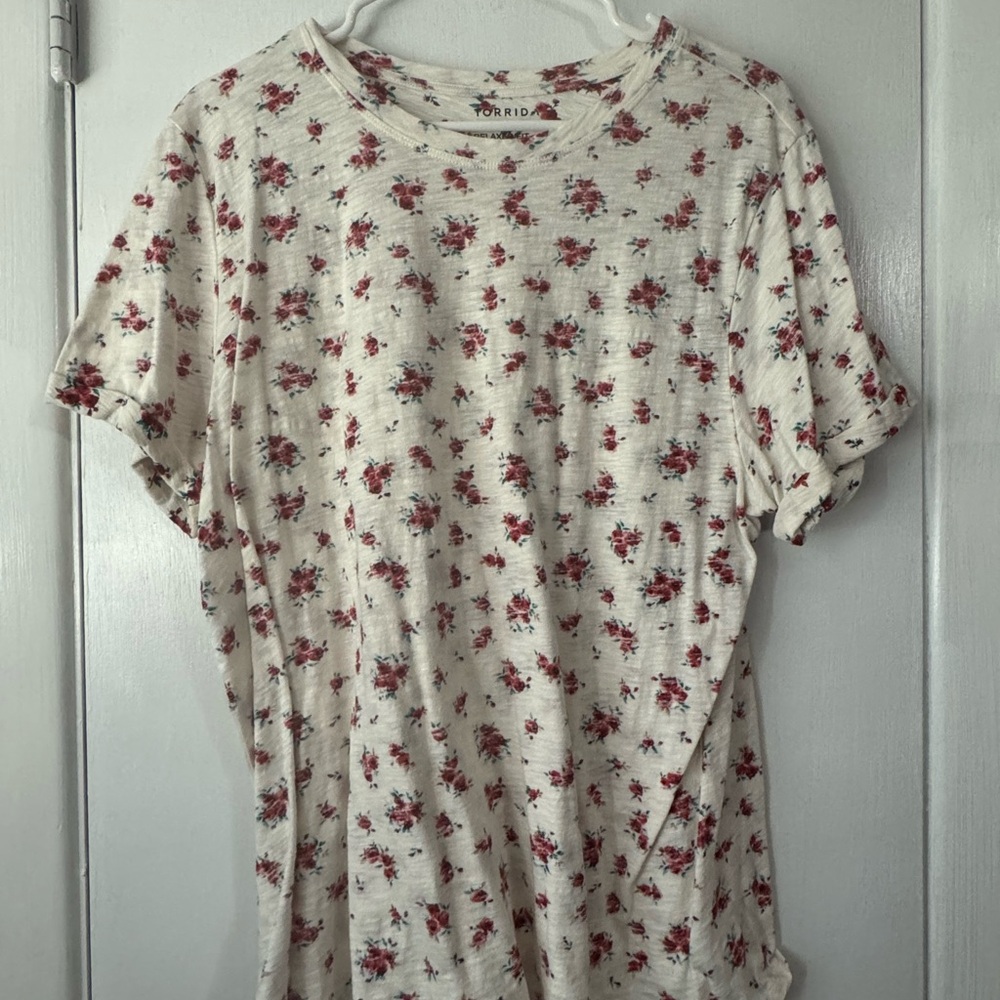 Torrid relaxed fit flower shirt